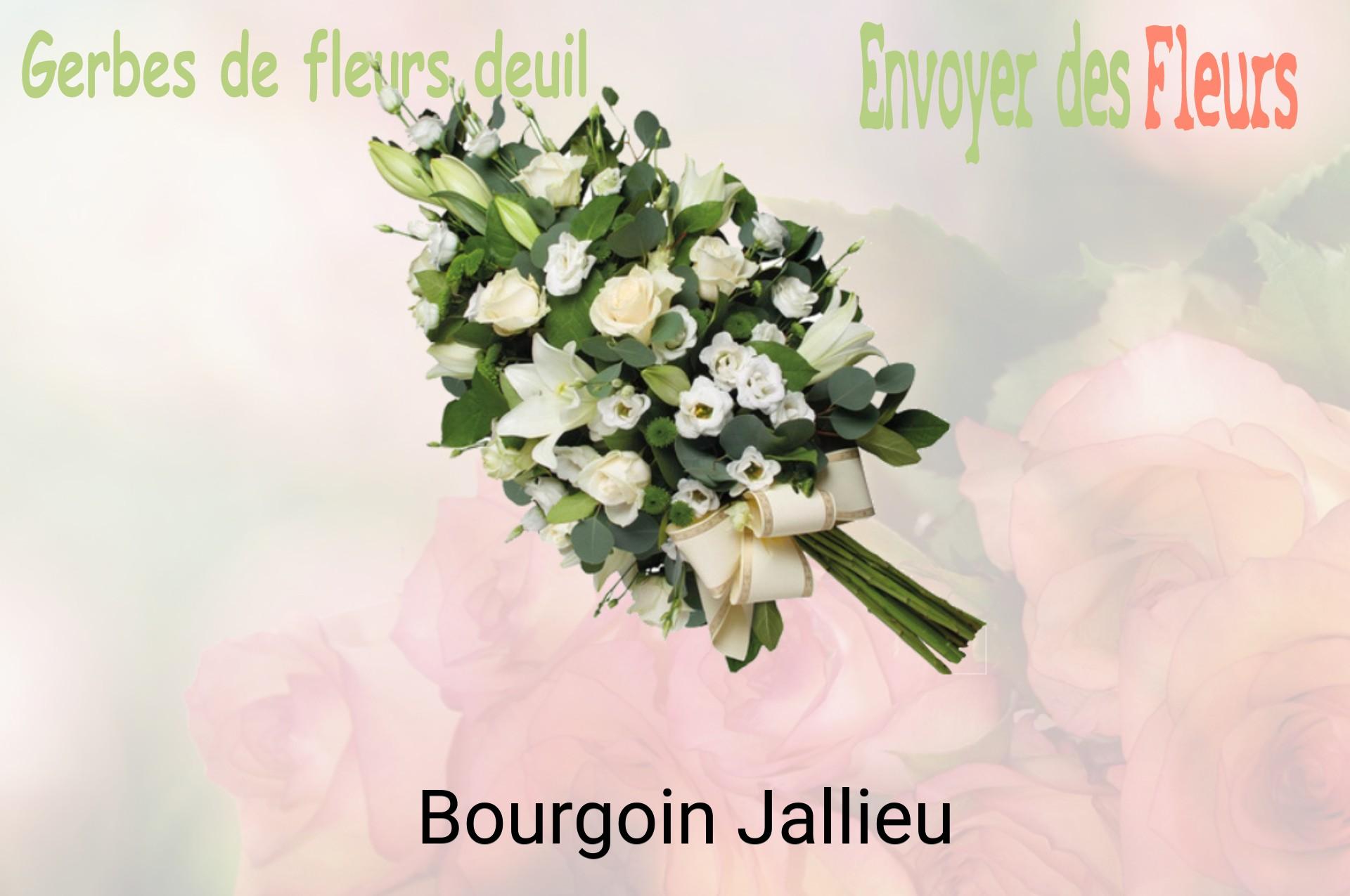 Gerbe de fleurs de deuil livrée à Bourgoin-Jallieu